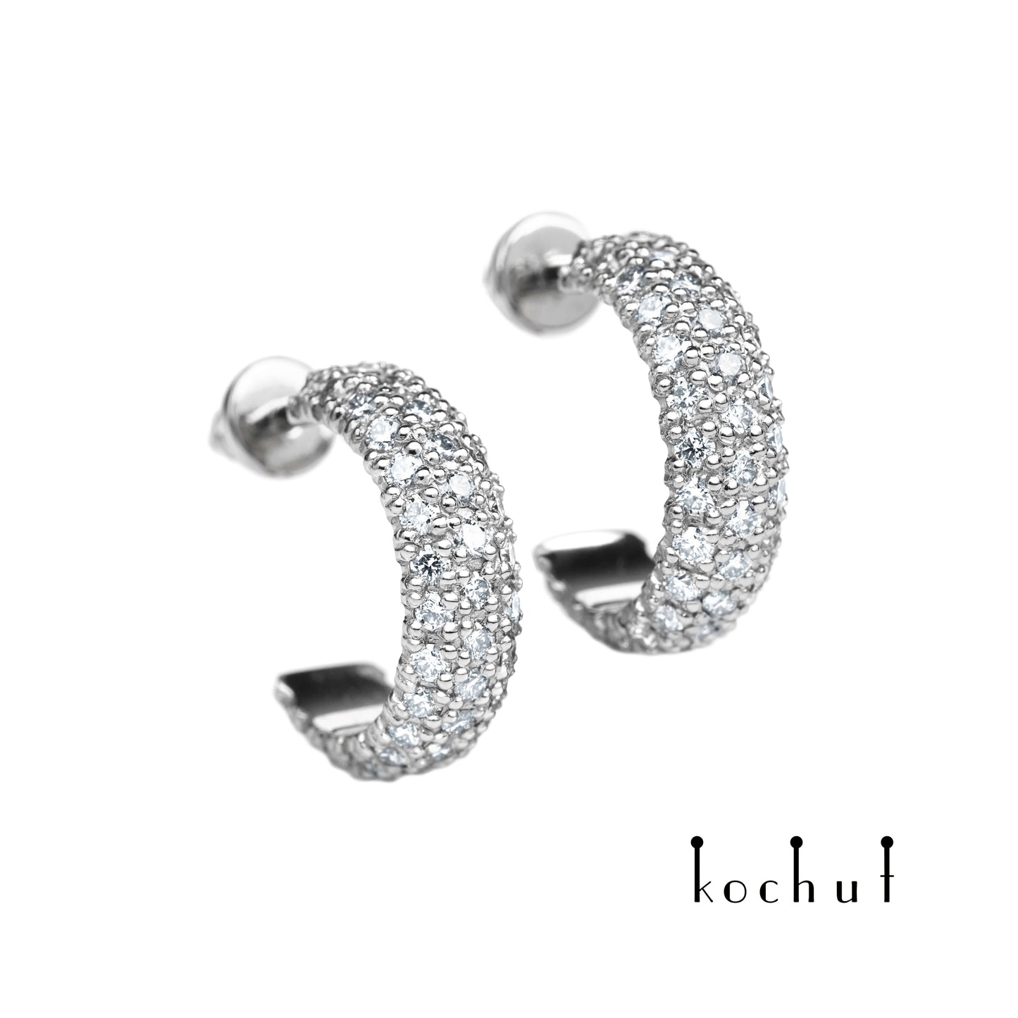Reflection — Ohrringe aus Platin mit Diamanten