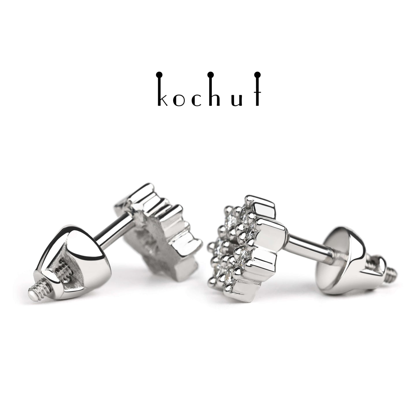 Frost — Platinohrringe mit Diamanten
