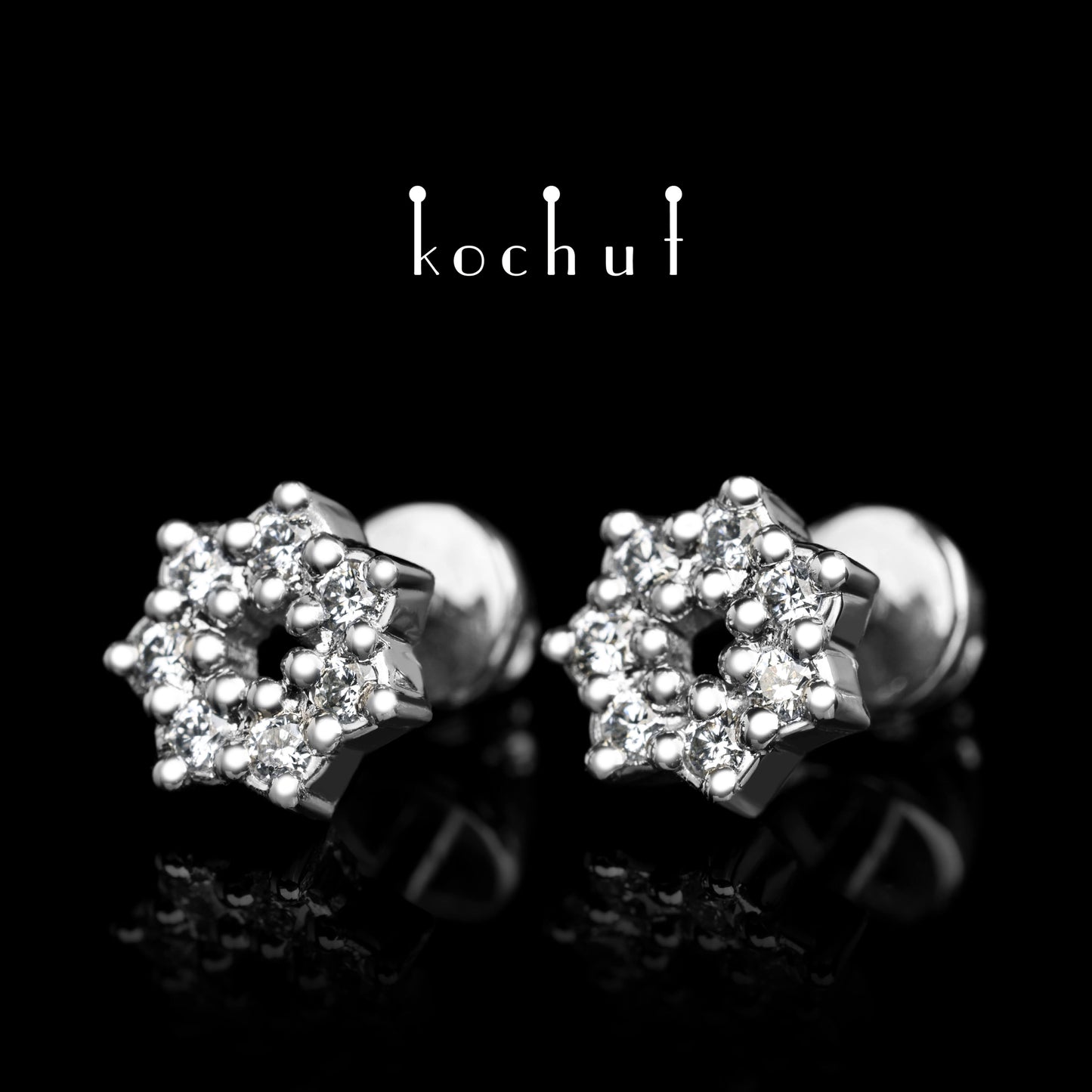 Frost — Platinohrringe mit Diamanten