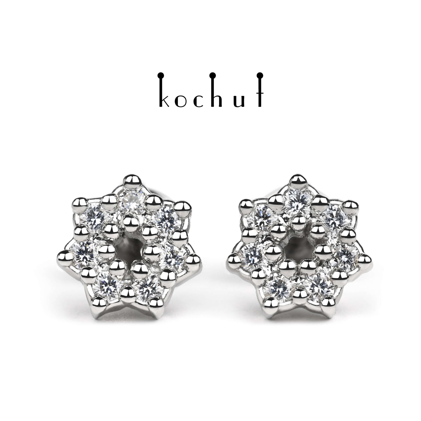 Frost — Platinohrringe mit Diamanten