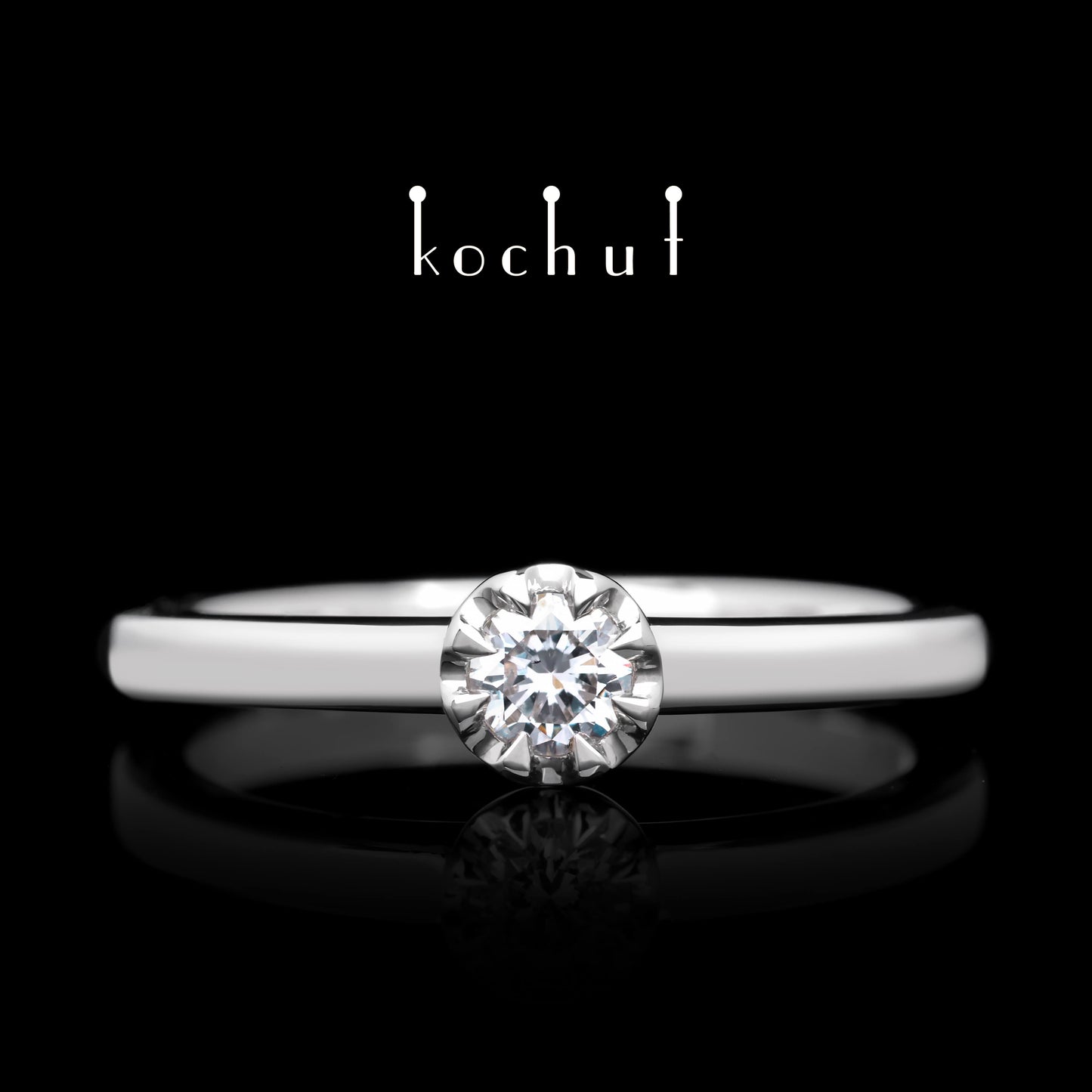 Höhepunkte der Liebe — Platin-Verlobungsring mit Diamant