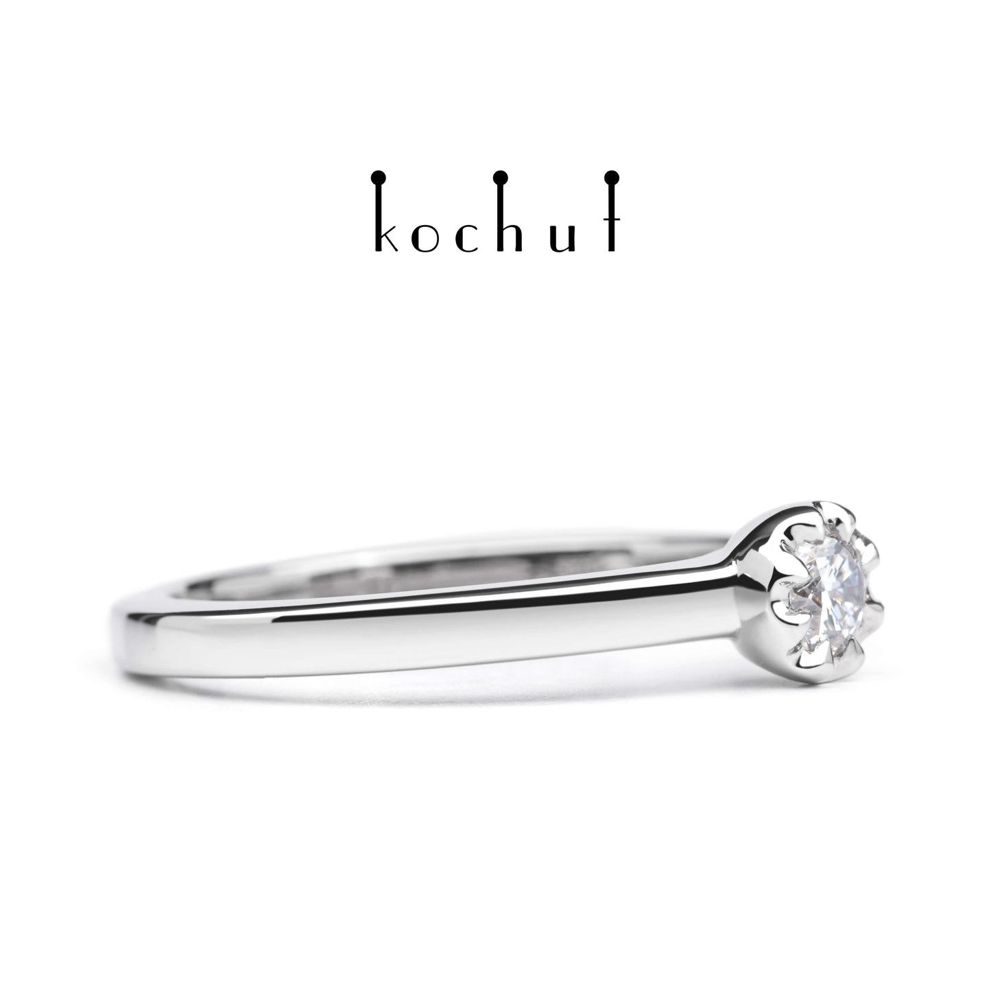 Höhepunkte der Liebe — Platin-Verlobungsring mit Diamant