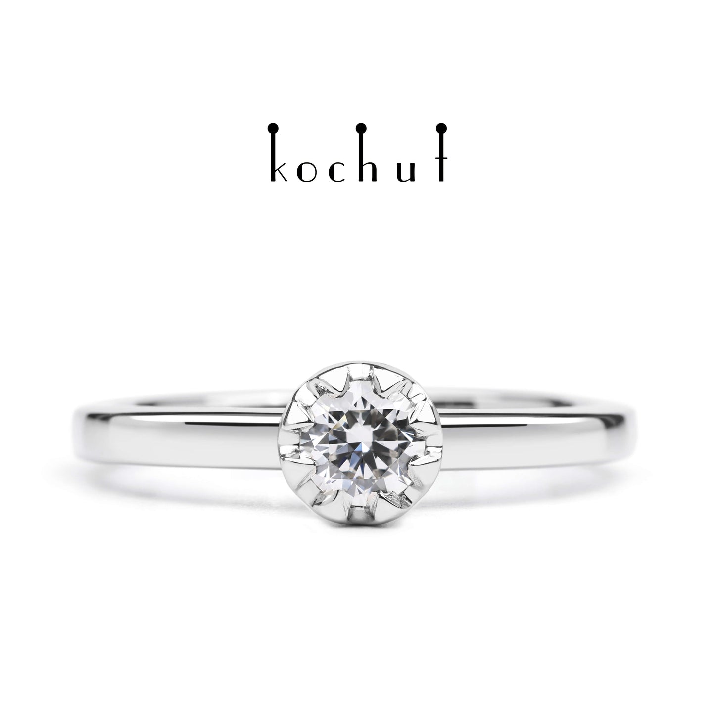 Höhepunkte der Liebe — Platin-Verlobungsring mit Diamant