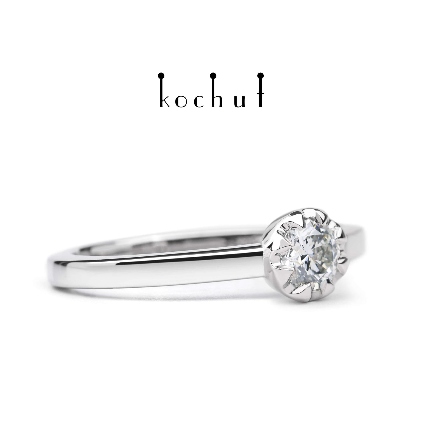 Höhepunkte der Liebe — Platin-Verlobungsring mit Diamant