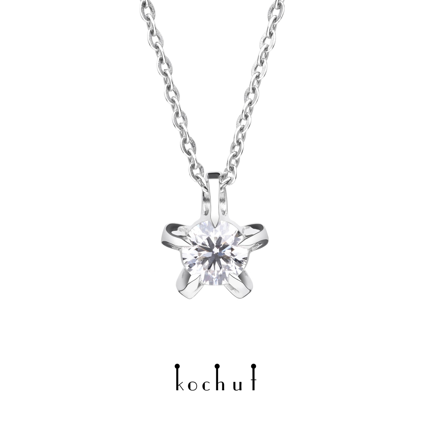 Infinity — Anhänger aus Weißgold mit Diamanten, überzogen mit weißem Rhodium
