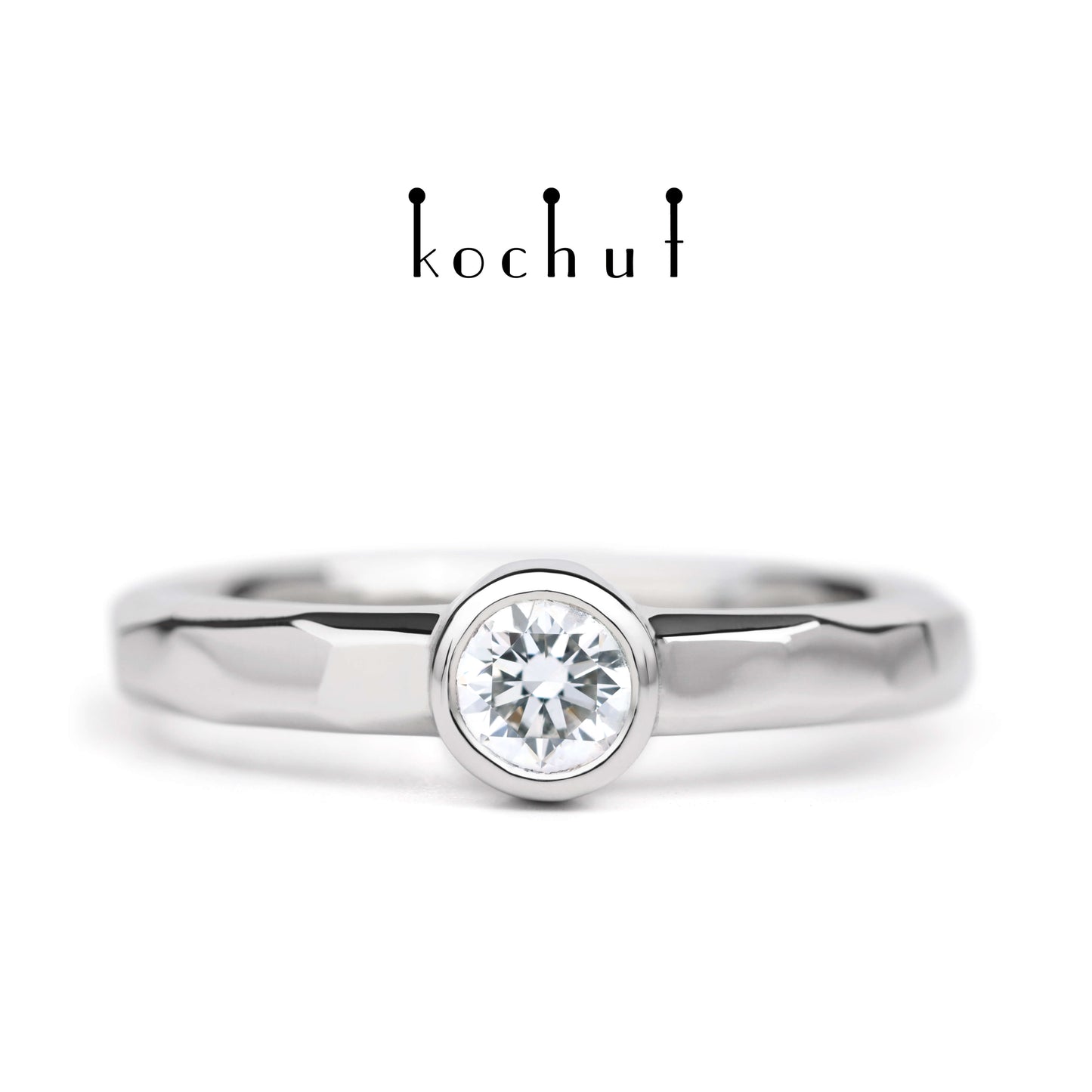 Absolute — Verlobungsring aus Platin mit einem Diamanten