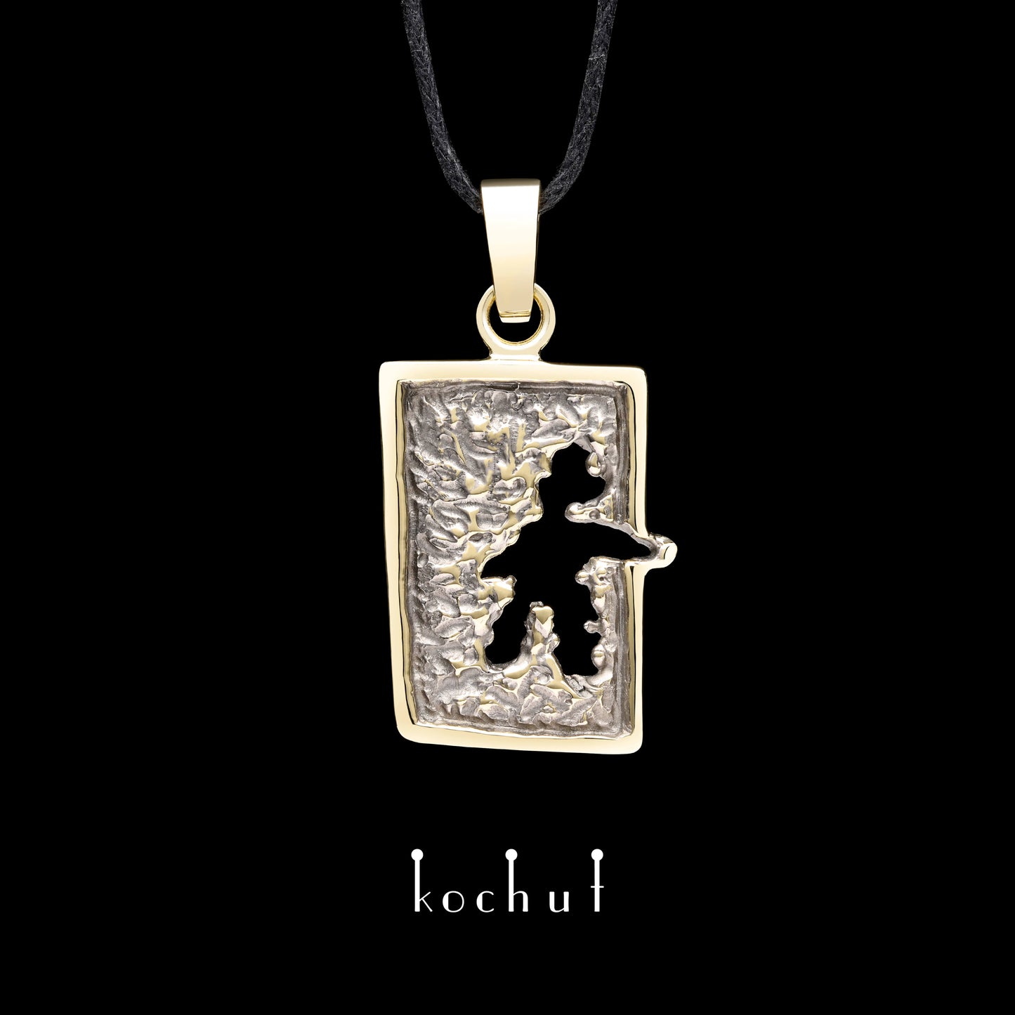 Impulse — Anhänger aus Gelbgold, beschichtet mit schwarzem Rhodium