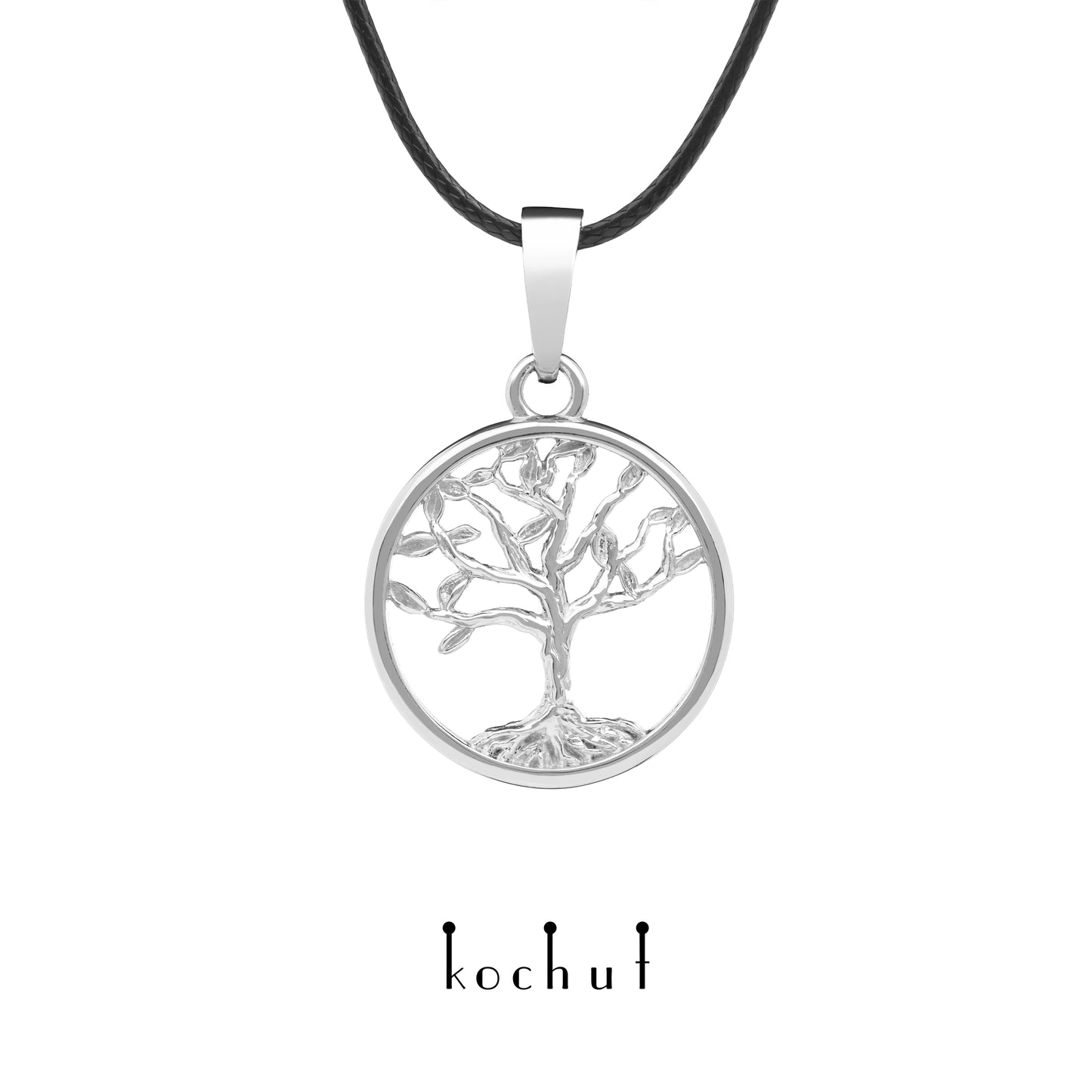 Baum des Lebens: Miniatur — Anhänger aus Weißgold, beschichtet mit Weißrhodium