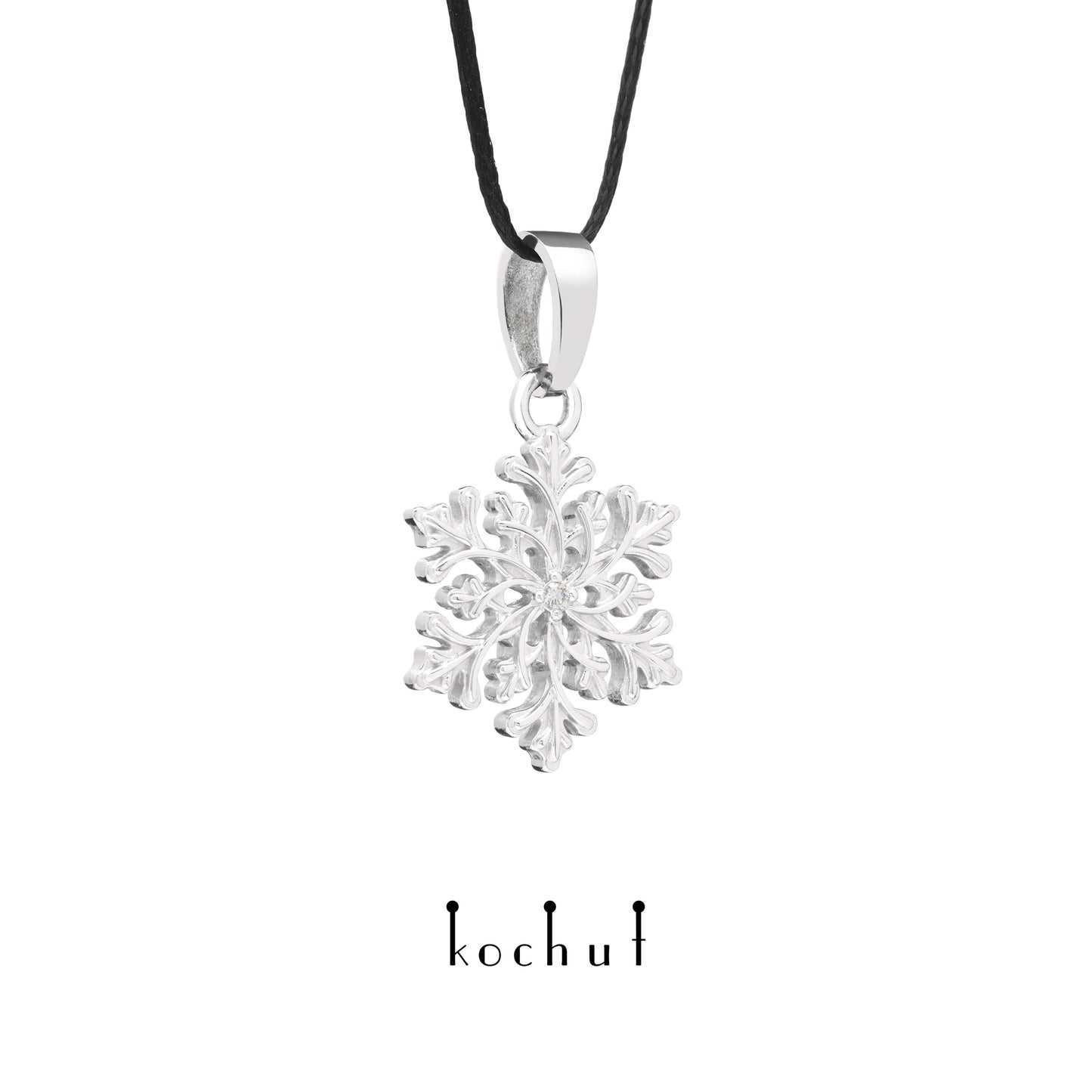 Gerda's Touch — Anhänger aus Weißgold mit Diamanten, beschichtet mit weißem Rhodium