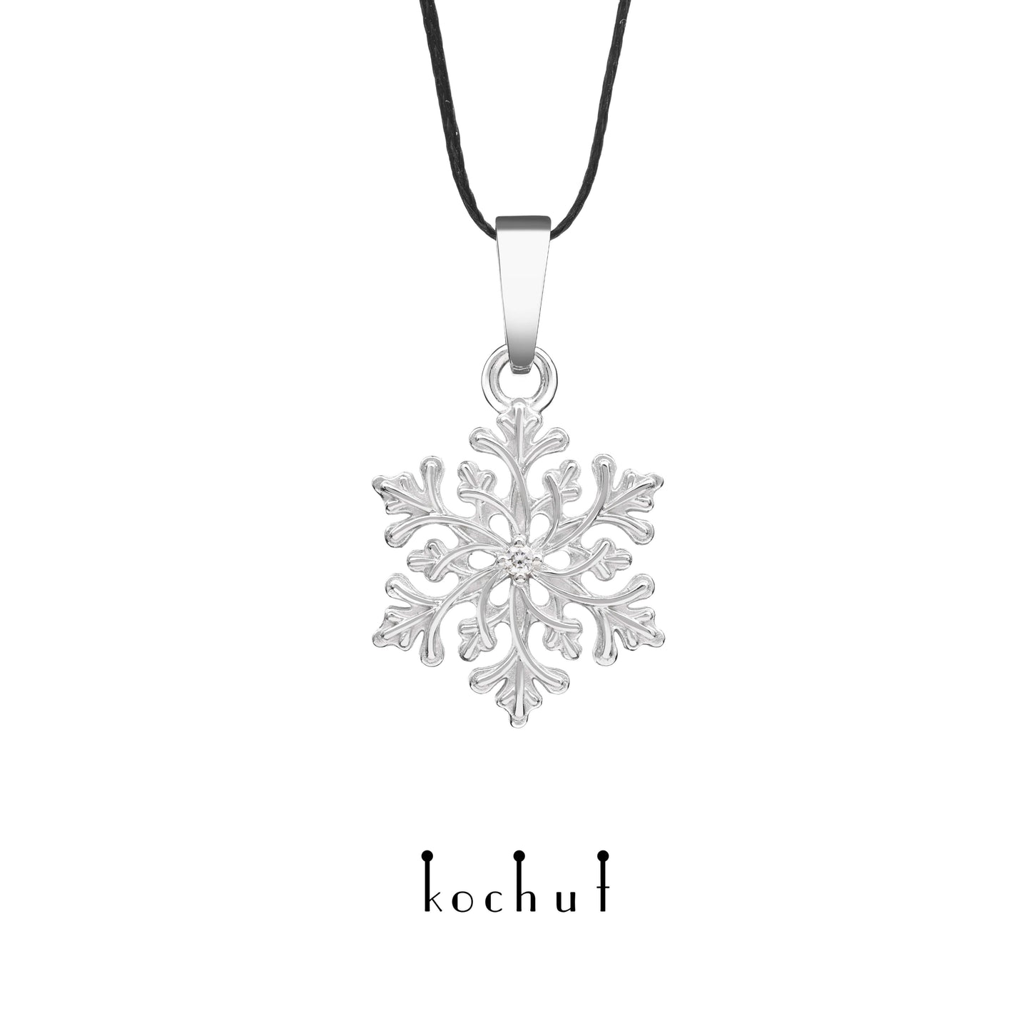 Gerda's Touch — Anhänger aus Weißgold mit Diamanten, beschichtet mit weißem Rhodium