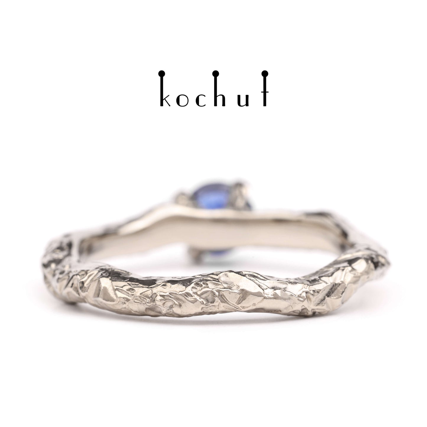 Valkyrie Zartheit — Ring aus Palladium 18K Gold mit Saphir