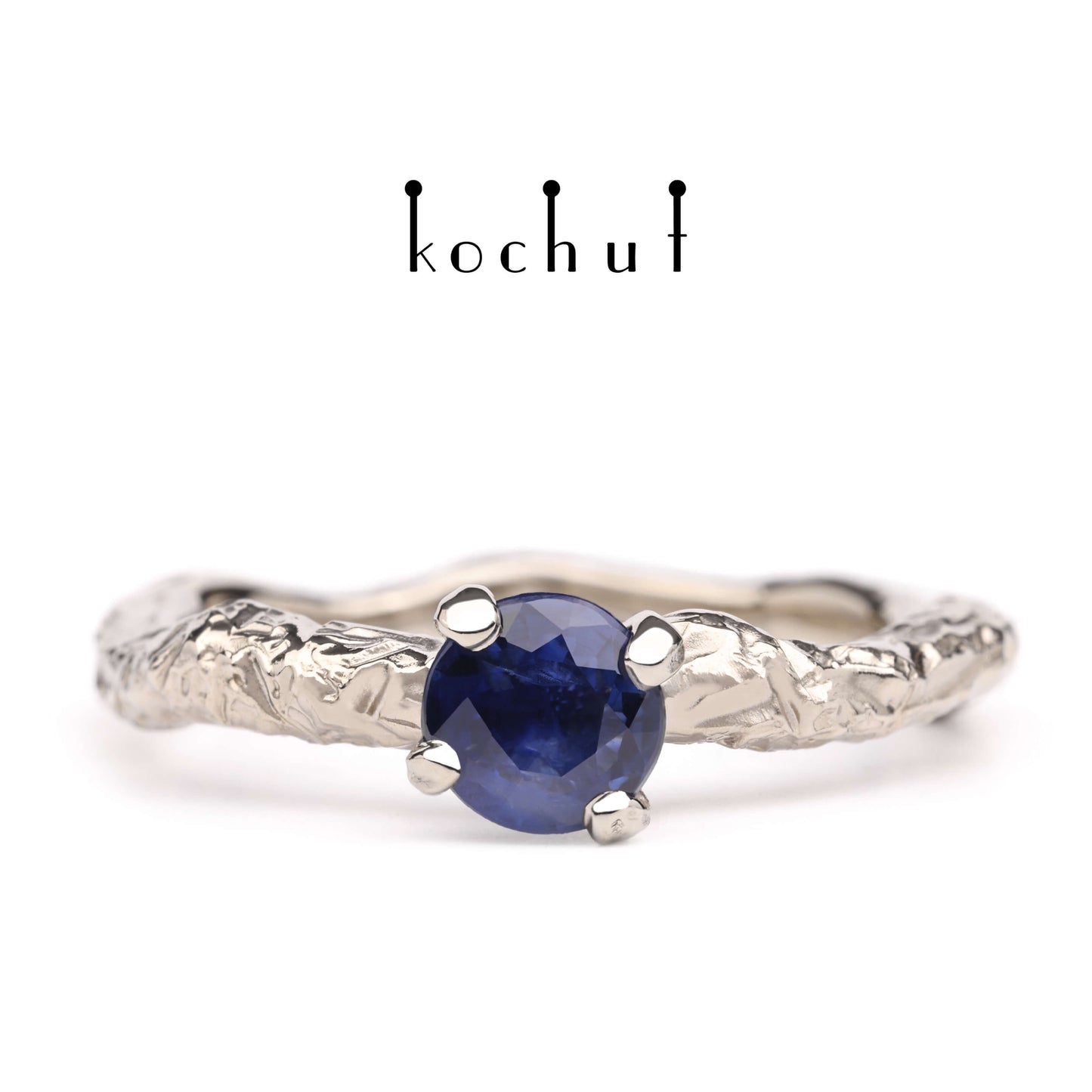 Valkyrie Zartheit — Ring aus Palladium 18K Gold mit Saphir
