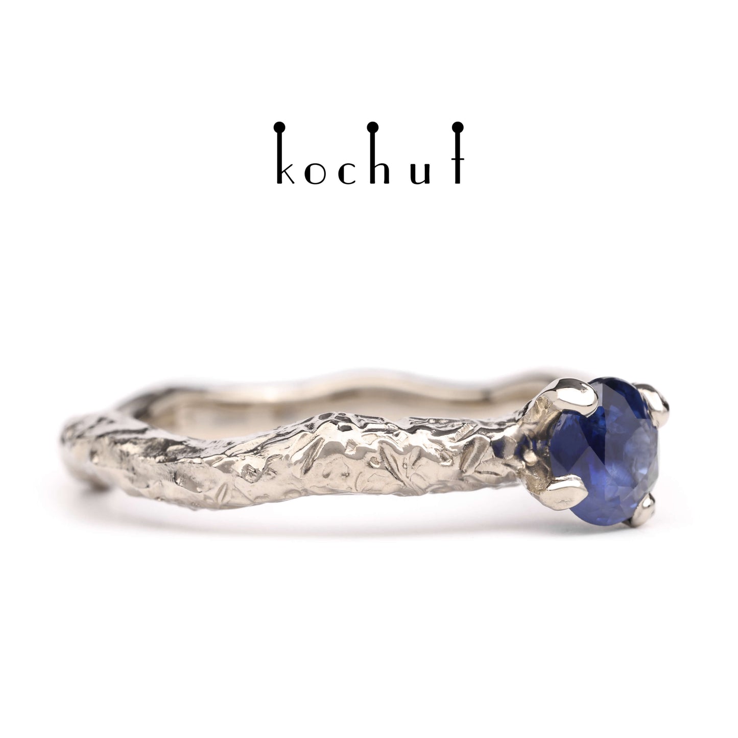 Valkyrie Zartheit — Ring aus Palladium 18K Gold mit Saphir