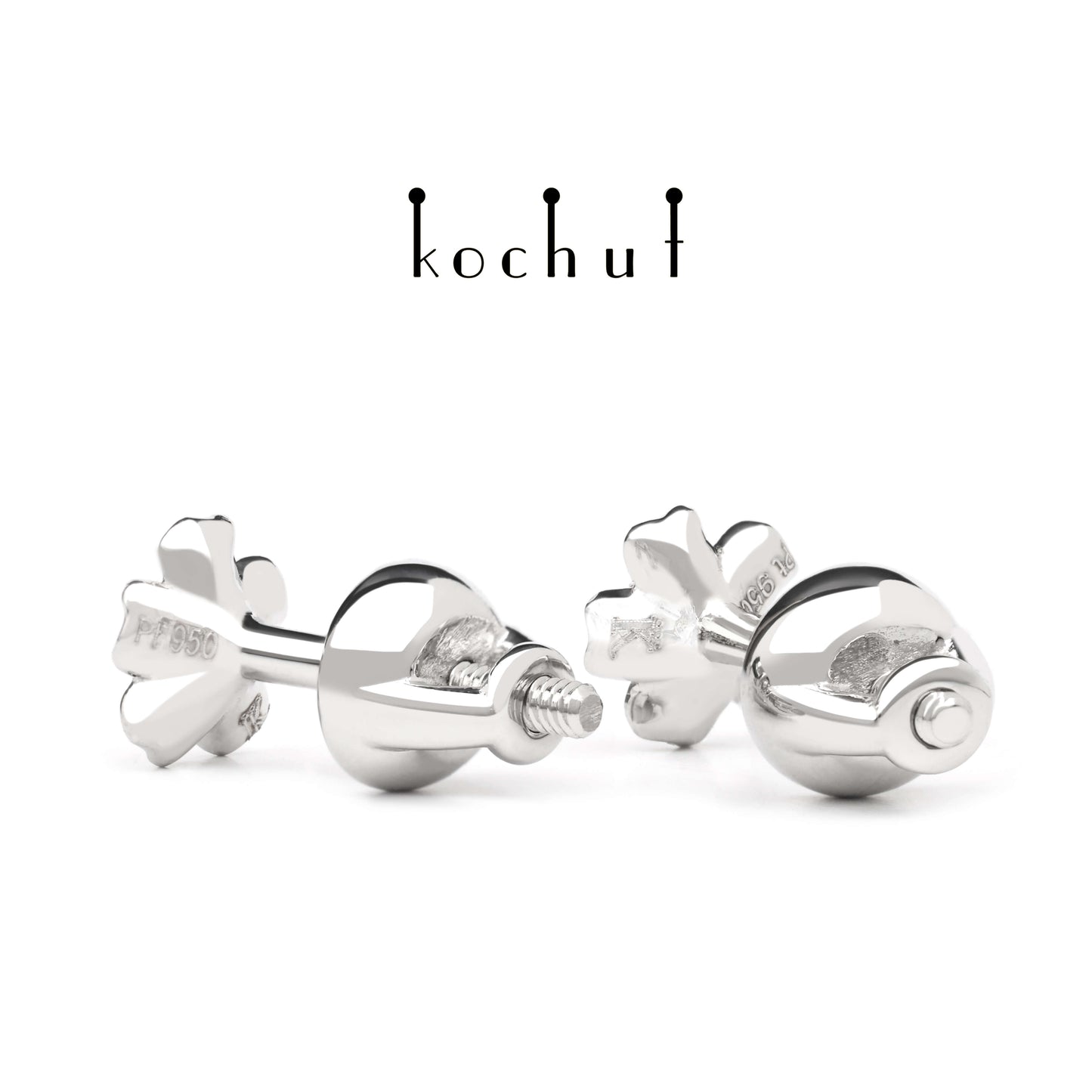 Blumen — Ohrringe aus Platin mit Diamanten