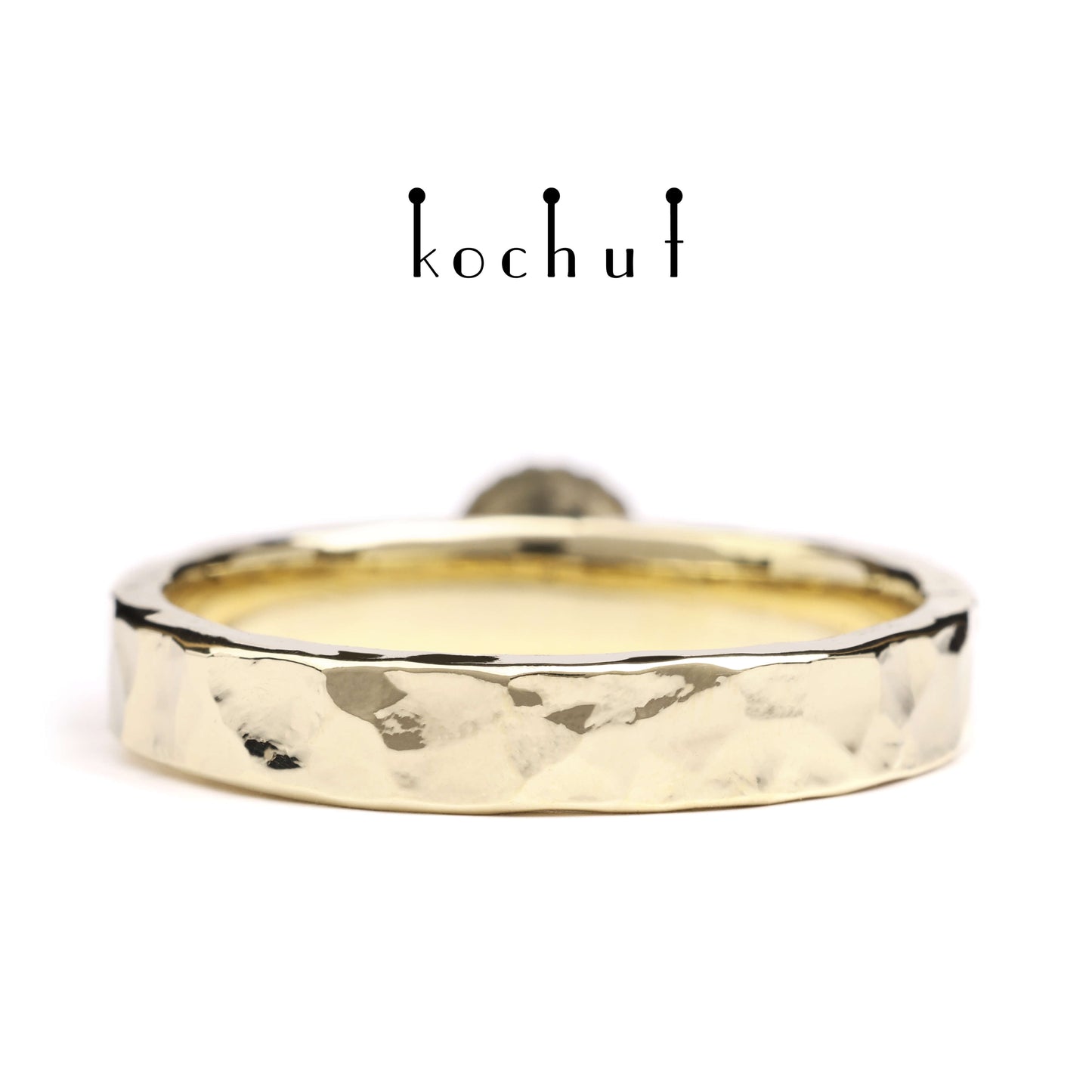 Thiamin — Ring aus Gelbgold mit Tsavorit