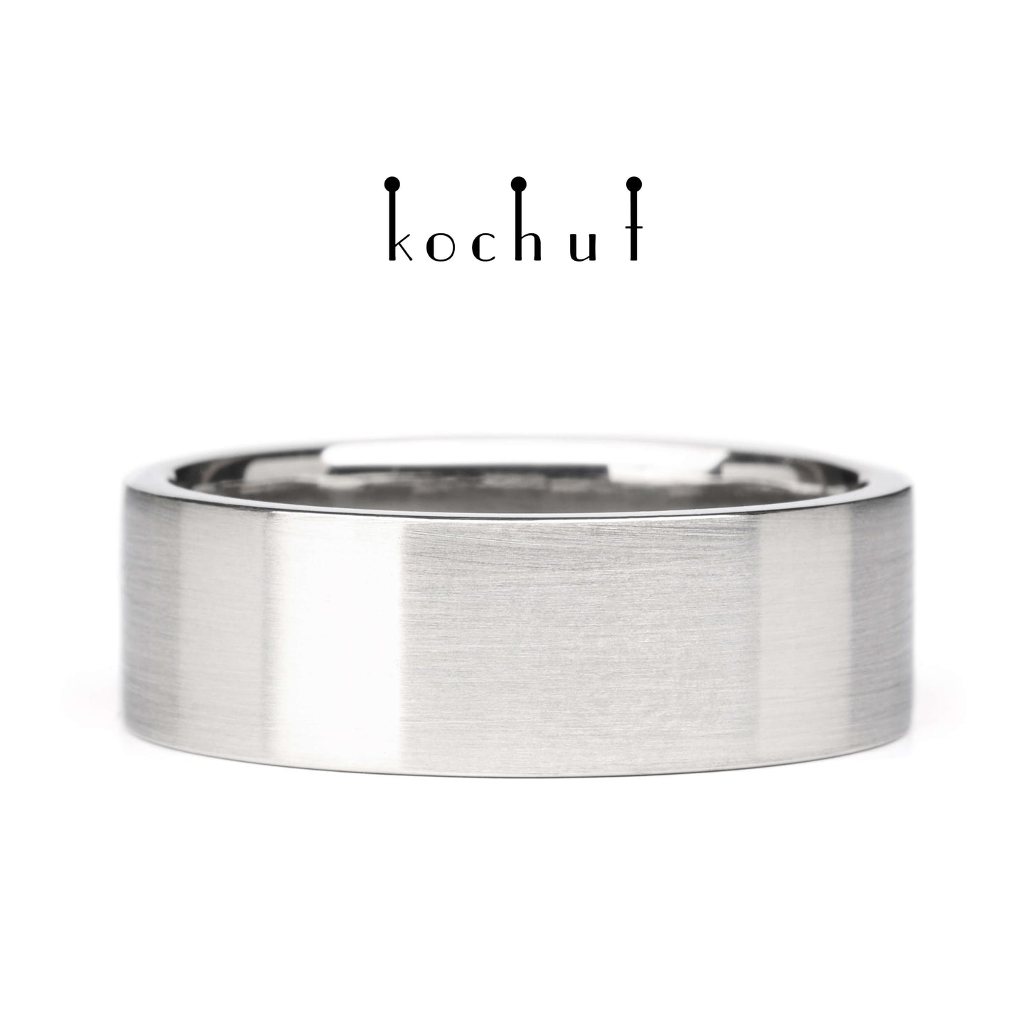 Baum des Lebens: Halves — Ehering aus Platin, überzogen mit schwarzem Rhodium