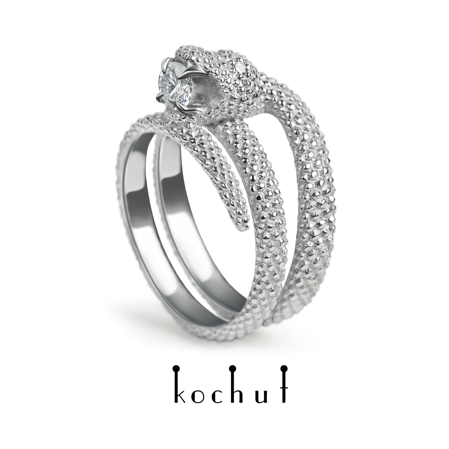 Liebe der Widerspenstigen — Ring aus Platin mit Diamanten
