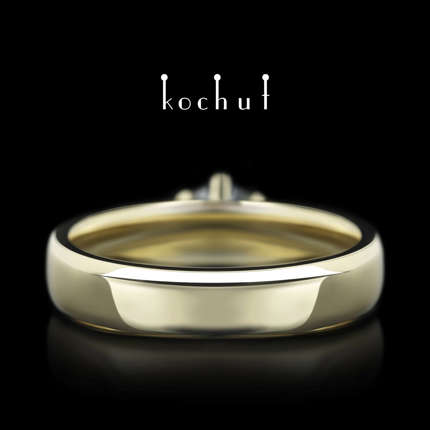 Persephone — Ring aus Gelbgold mit Saphir
