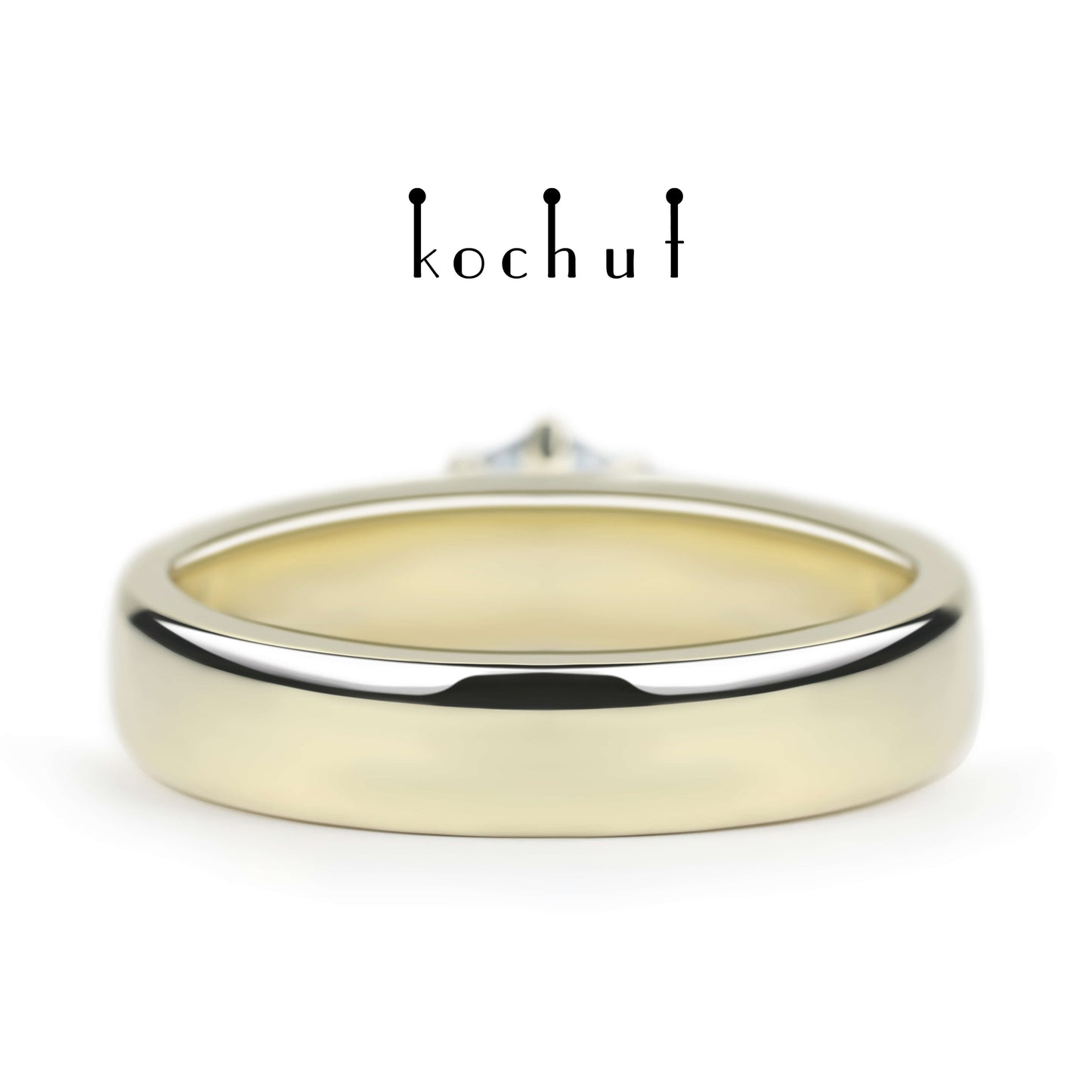Persephone — Ring aus Gelbgold mit Saphir