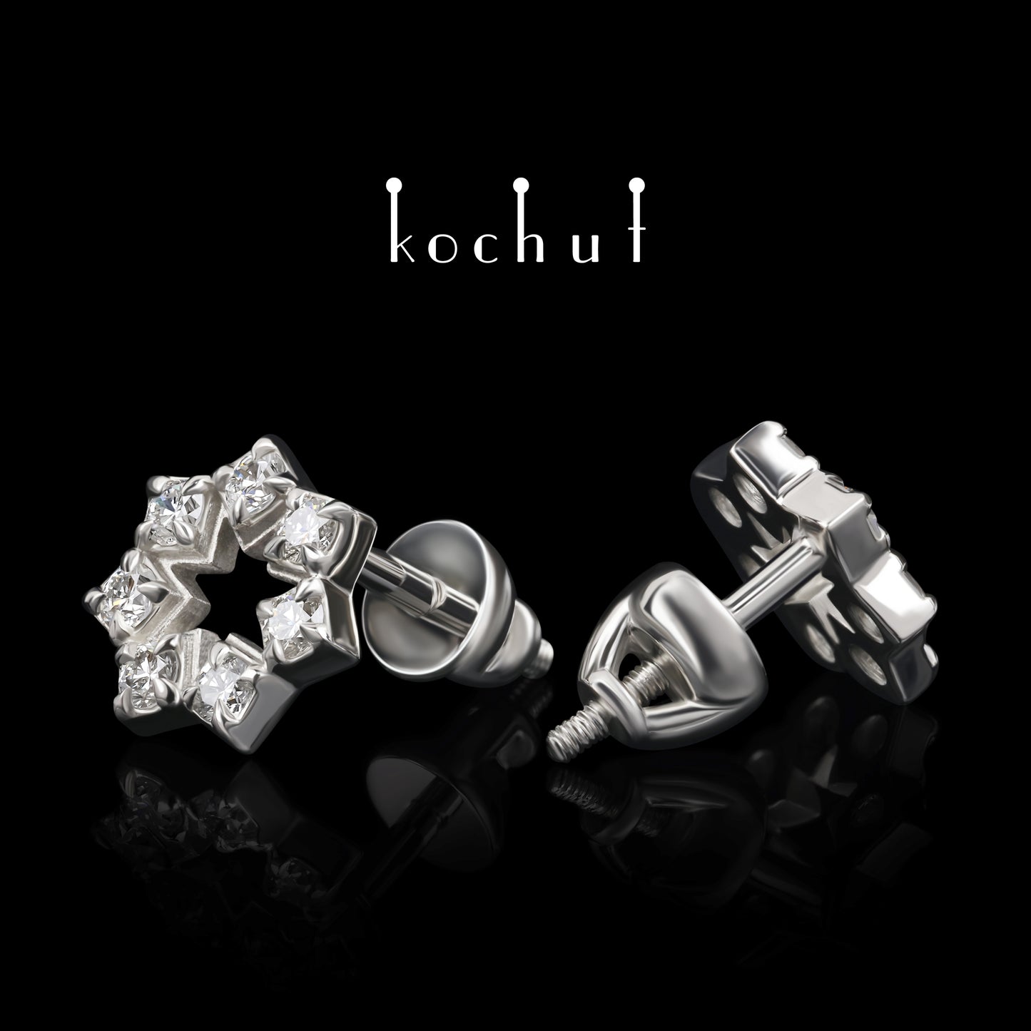 Elenielle — Platinohrringe mit Diamanten