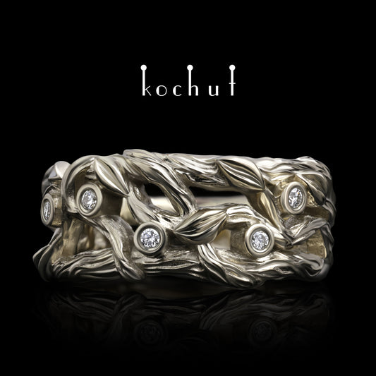 Waldschleier — Weißgold-Diamantring