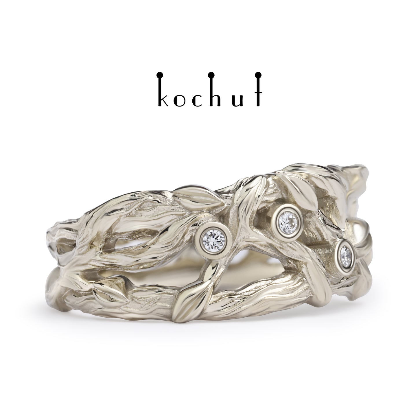 Waldschleier — Weißgold-Diamantring