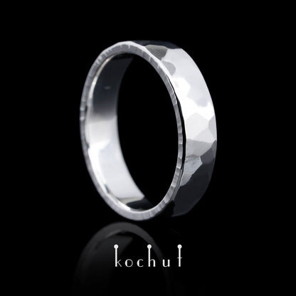 Septima — Ehering aus Weißgold, überzogen mit weißem Rhodium