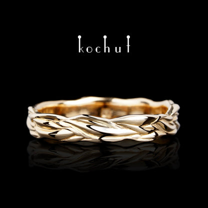 Wellen der Liebe — Rotgold-Ehering