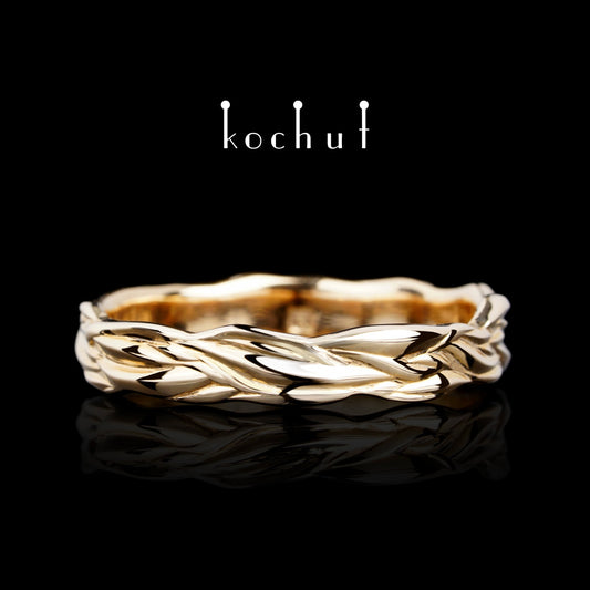 Wellen der Liebe — Rotgold-Ehering