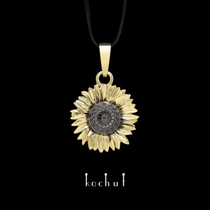 Sun Flower — Anhänger aus Gelbgold 14K