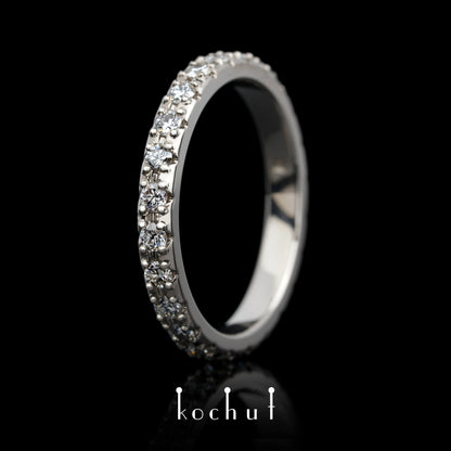 Meine Umlaufbahn  — Ring aus Palladium Wießgold mit Diamanten