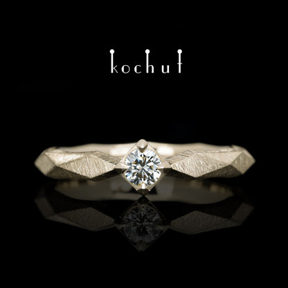 Meine Königin - Verlobungsring aus Weißgold mit Diamant(0,13 ct)