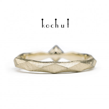 Mein Königin — Verlobungsring aus Weißgold mit Diamant