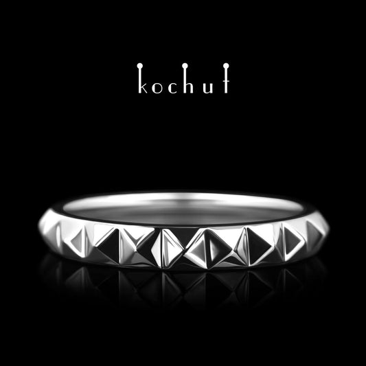 Leidenschaft — ein Ring aus Weißgold, rhodiniert mit Weißrhodium