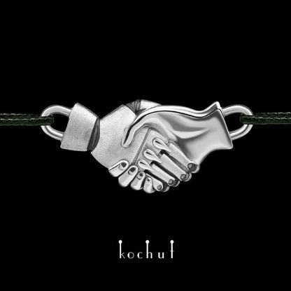 UNBROKEN — Armband aus oxidiertem Silber