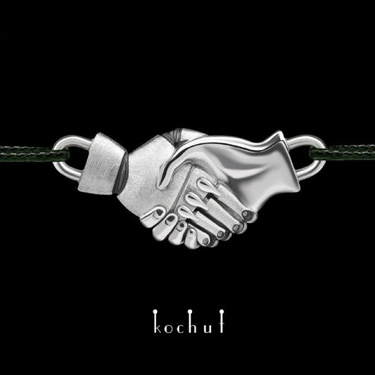 UNBROKEN — Armband aus oxidiertem Silber