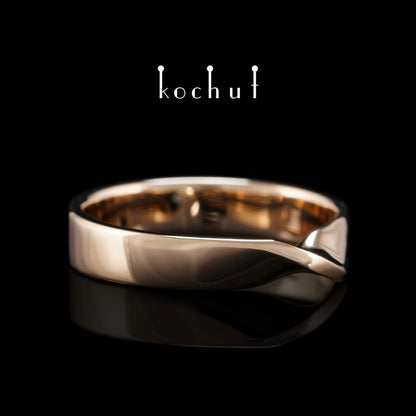 Möbiusband: breit — Ehering aus Rotgold (4.4 mm)