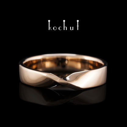 Möbiusband: breit — Ehering aus Rotgold (4.4 mm)