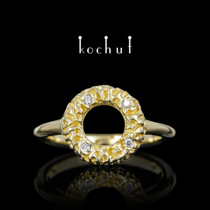Fata Morgana - Ring aus Gelbgold mit Diamanten