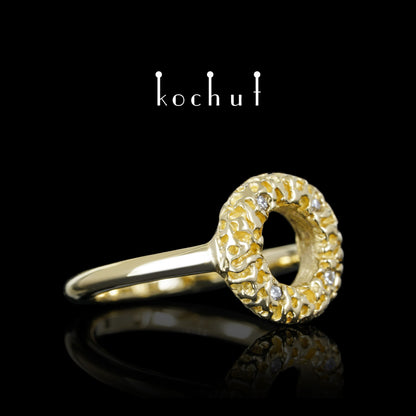 Fata Morgana - Ring aus Gelbgold mit Diamanten