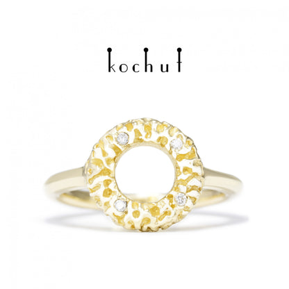 Fata Morgana - Ring aus Gelbgold mit Diamanten