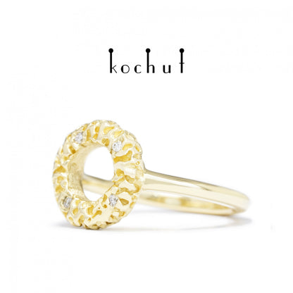 Fata Morgana - Ring aus Gelbgold mit Diamanten