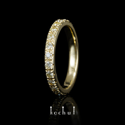 Meine Umlaufbahn  — Ring aus Gelbgold mit gelbe Diamanten
