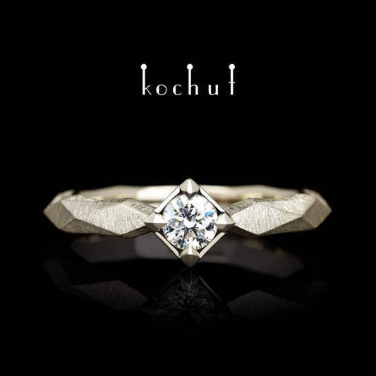 Meine Königin - Verlobungsring aus Weißgold mit Diamant(0.25 ct)