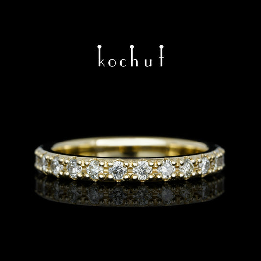 Meine Umlaufbahn  — Ring aus Gelbgold mit Diamanten