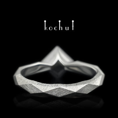 Meine Königin - Verlobungsring aus Weißgold mit Diamant und mit Rhodium überzogen (0.43 ct)