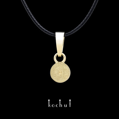 Jupiter — Anhänger aus Gelbgold mit Mondstein