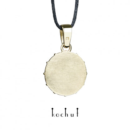 Sun and Moon — Anhänger aus Gelbgold und Silber mit Diamanten