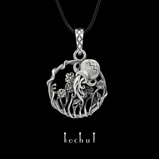 Aquarius — Anhänger aus oxidiertem Silber