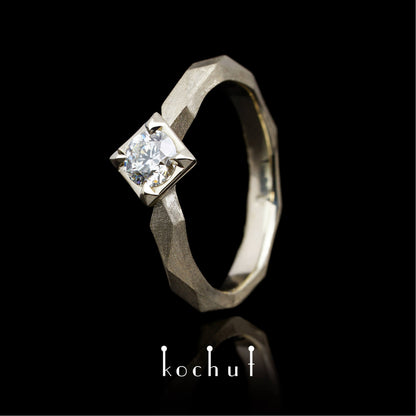 Meine Königin - Verlobungsring aus Weißgold mit Diamant(0.35 ct)